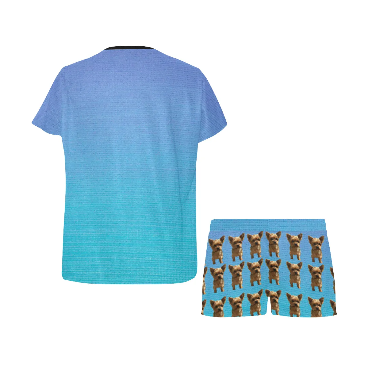 2 Piece Yorkie PJ Set - Blue