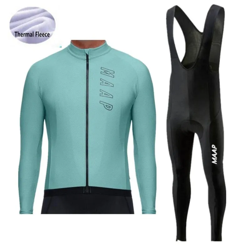 2021 Proteam Maap Thermische Fleece Winter Jersey GEL Fietsen Kleding Set Riding Triathlon Sport Fietsen Pak
