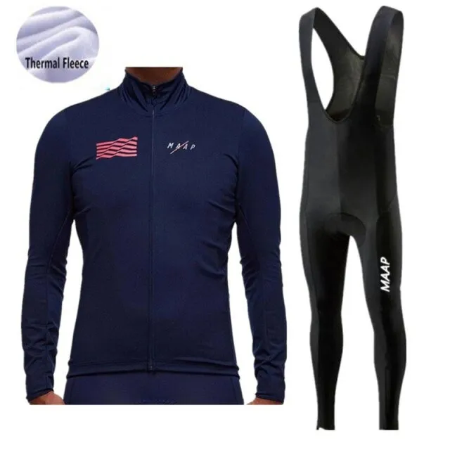 2021 Proteam Maap Thermische Fleece Winter Jersey GEL Fietsen Kleding Set Riding Triathlon Sport Fietsen Pak