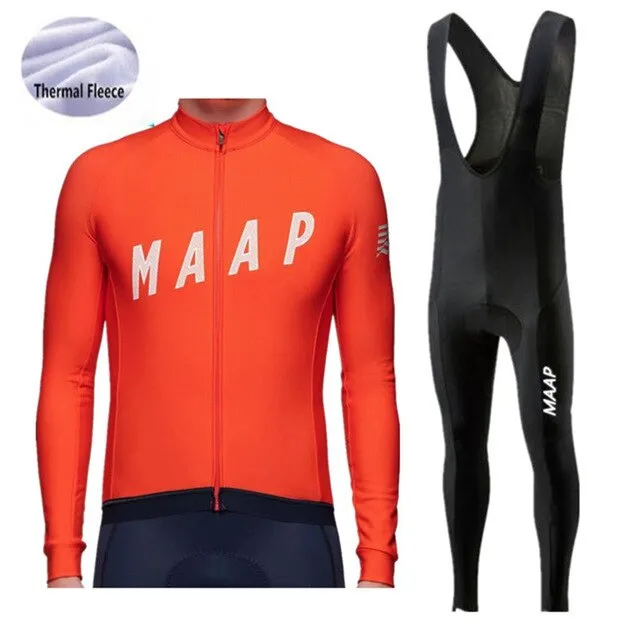 2021 Proteam Maap Thermische Fleece Winter Jersey GEL Fietsen Kleding Set Riding Triathlon Sport Fietsen Pak