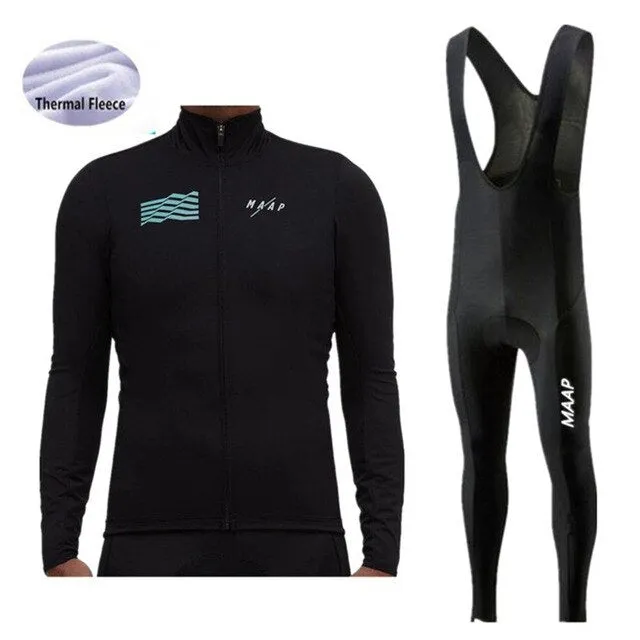 2021 Proteam Maap Thermische Fleece Winter Jersey GEL Fietsen Kleding Set Riding Triathlon Sport Fietsen Pak