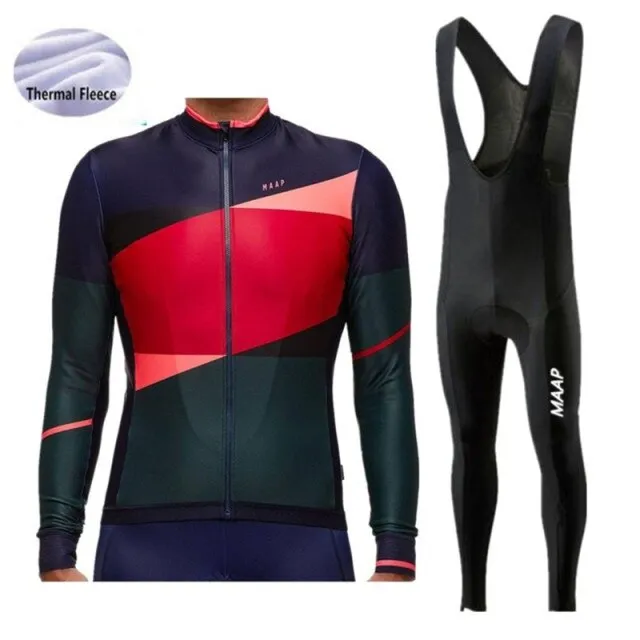 2021 Proteam Maap Thermische Fleece Winter Jersey GEL Fietsen Kleding Set Riding Triathlon Sport Fietsen Pak