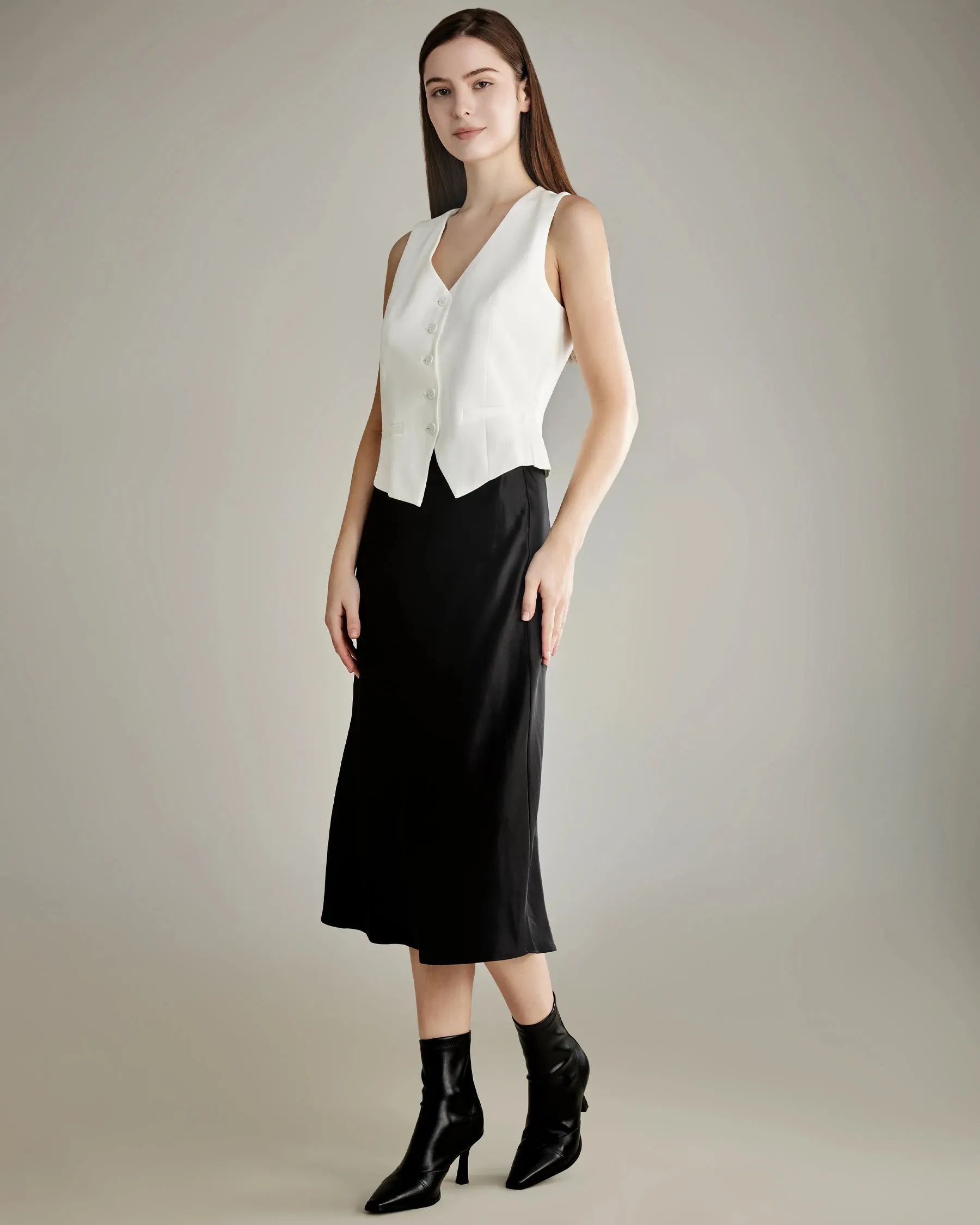 40 Momme Regular Fitted Silk Vest