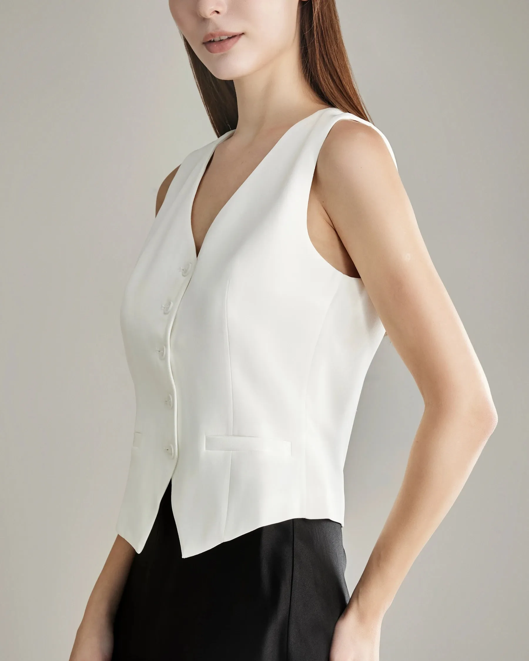 40 Momme Regular Fitted Silk Vest