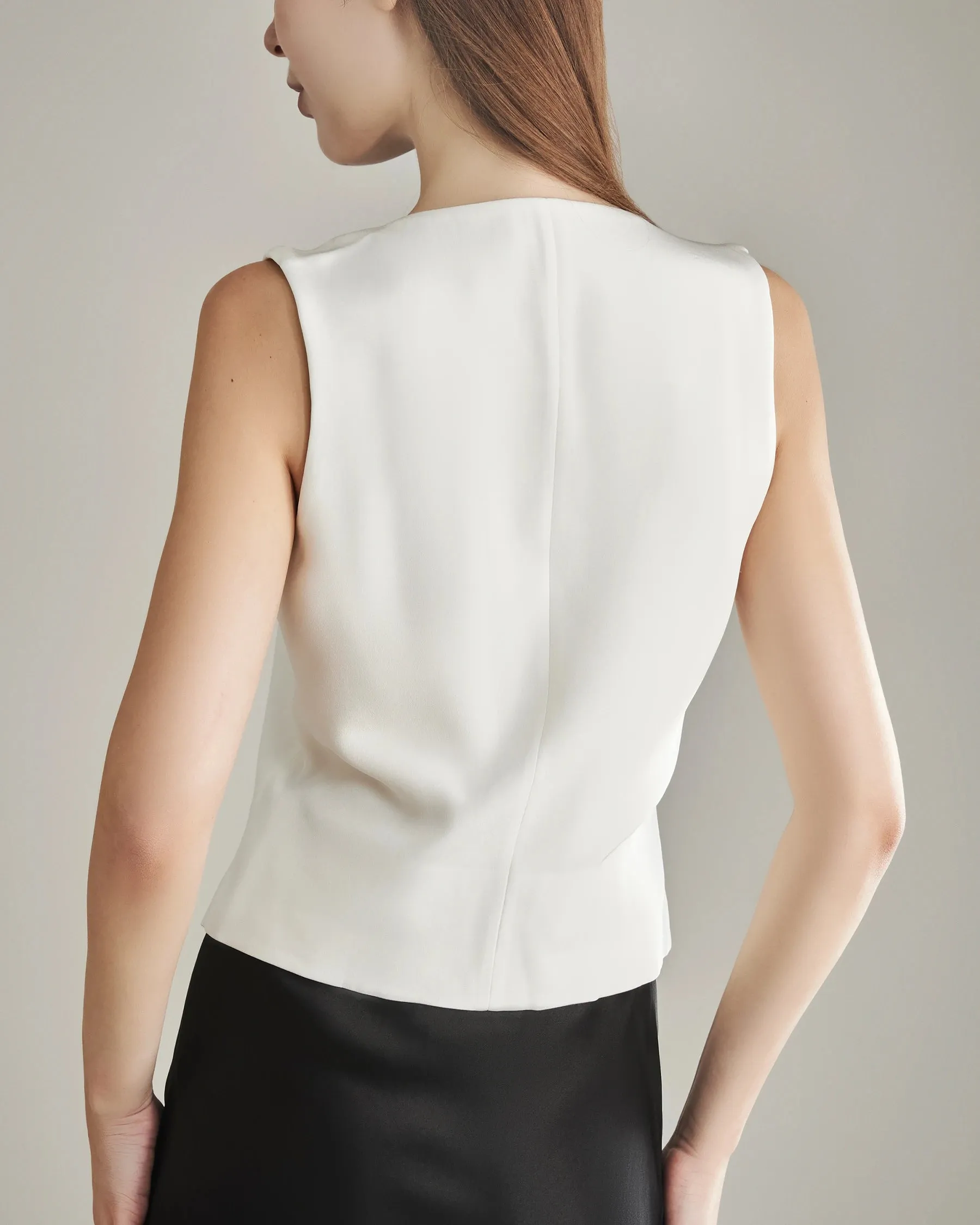 40 Momme Regular Fitted Silk Vest