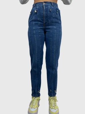 90's Vintage Denim Jeans with Buckle Details Size 6