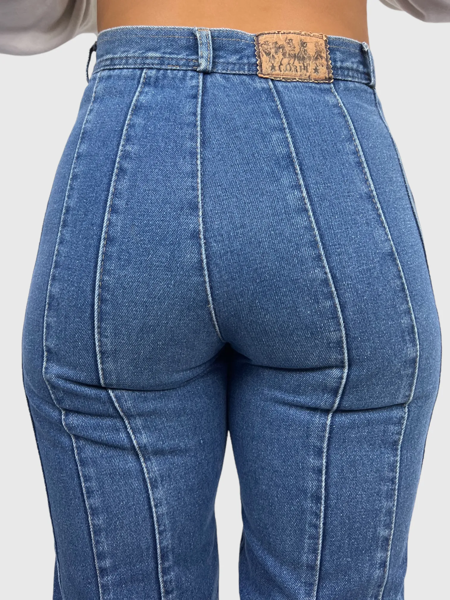 90's Vintage Denim Jeans with Buckle Details Size 6
