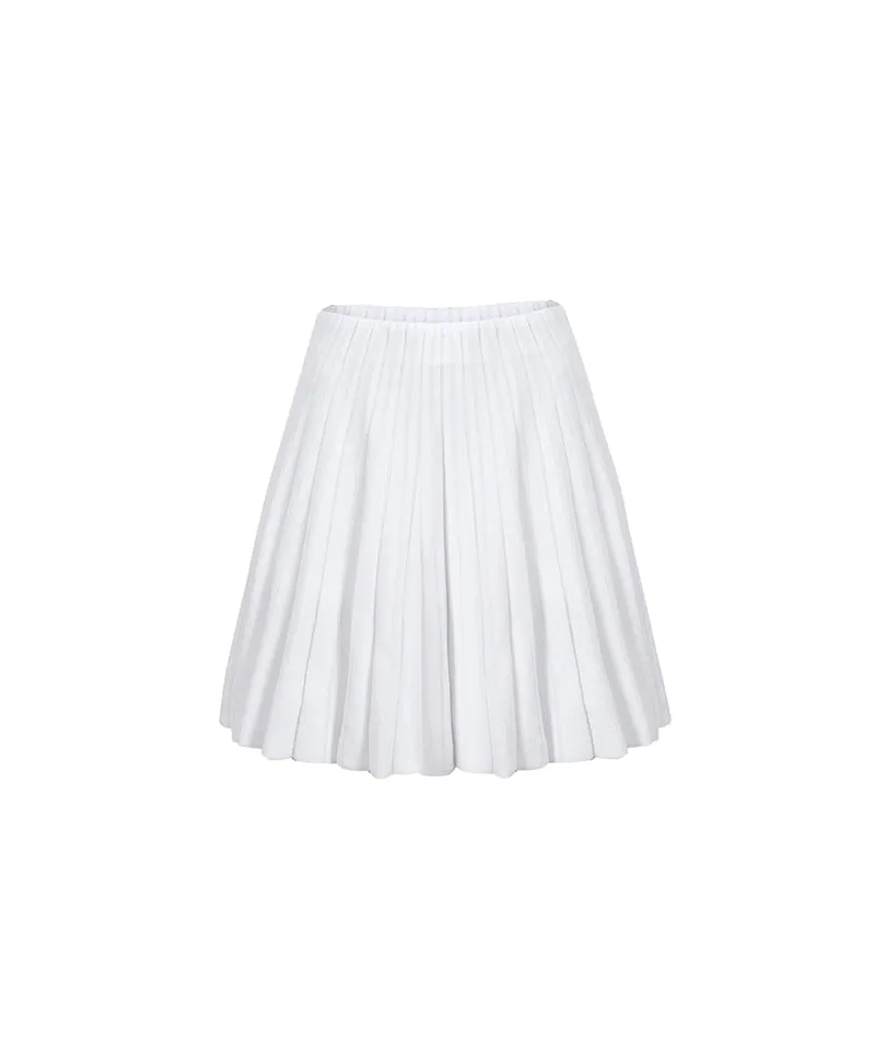 Anell Golf Cool Blend Pleated Skirt - White