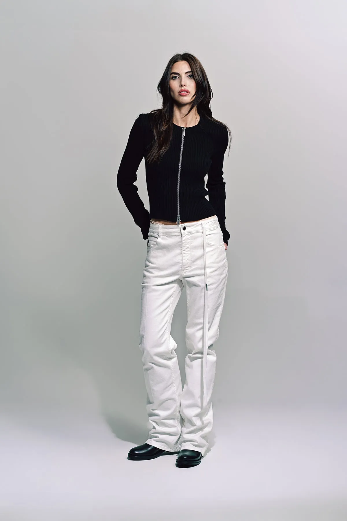 ANN DEMEULEMEESTER | TERNA CROP ZIP CARIDGAN