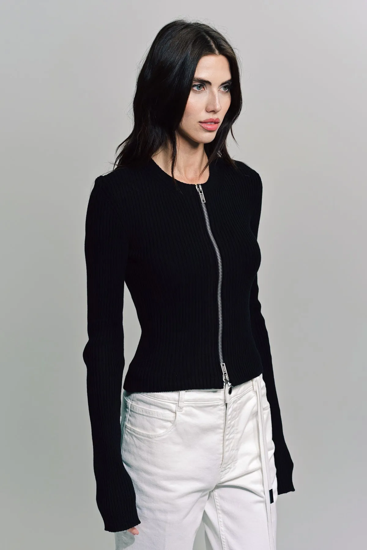 ANN DEMEULEMEESTER | TERNA CROP ZIP CARIDGAN