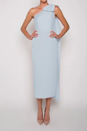 Anne Silk Faille Midi Dress
