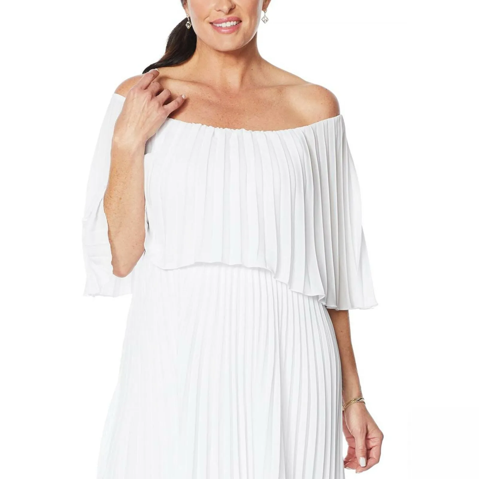 Antthony Women's Pleated Maxi Dress