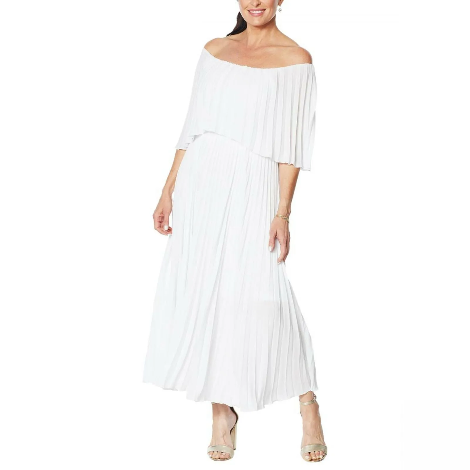 Antthony Women's Pleated Maxi Dress