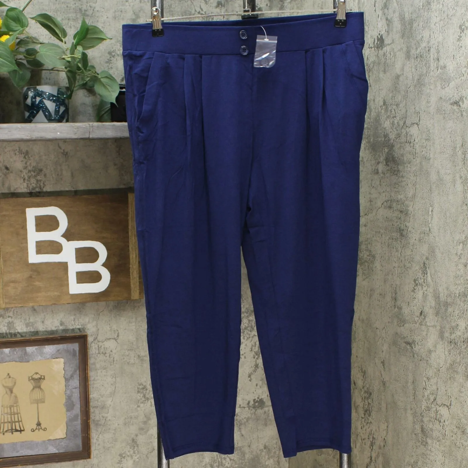 AnyBody Women's Petite Pleated Cozy Knit Pants
