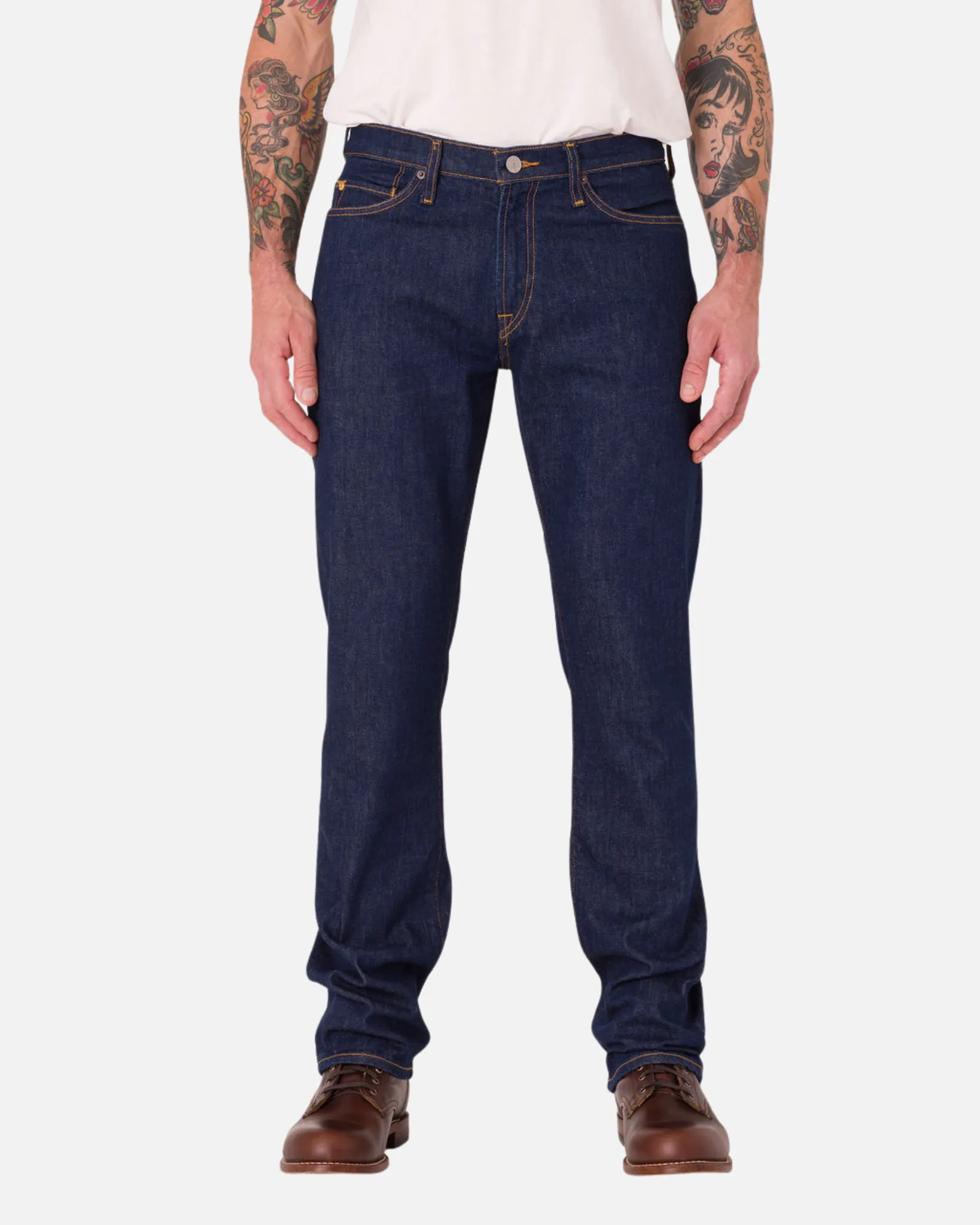 Athletic Straight Denim Jeans - Dark Rinse
