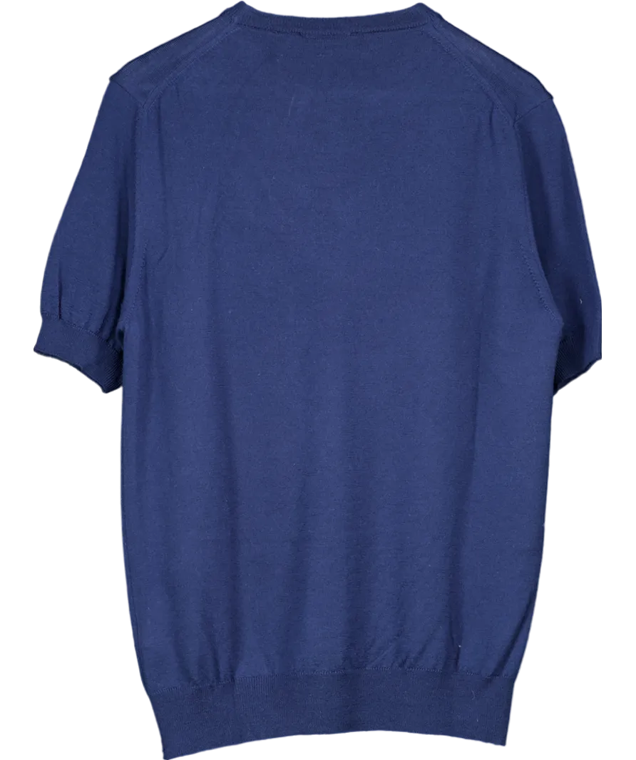 Aurelien Blue Cashwool T-shirt UK M
