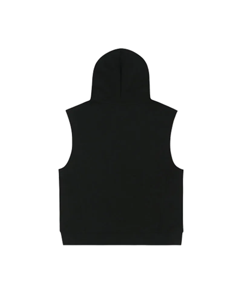 AVEN Hooded Zip-Up Vest - Black