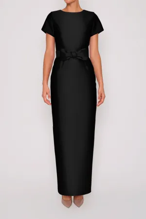 Bella Silk and Wool Column Gown