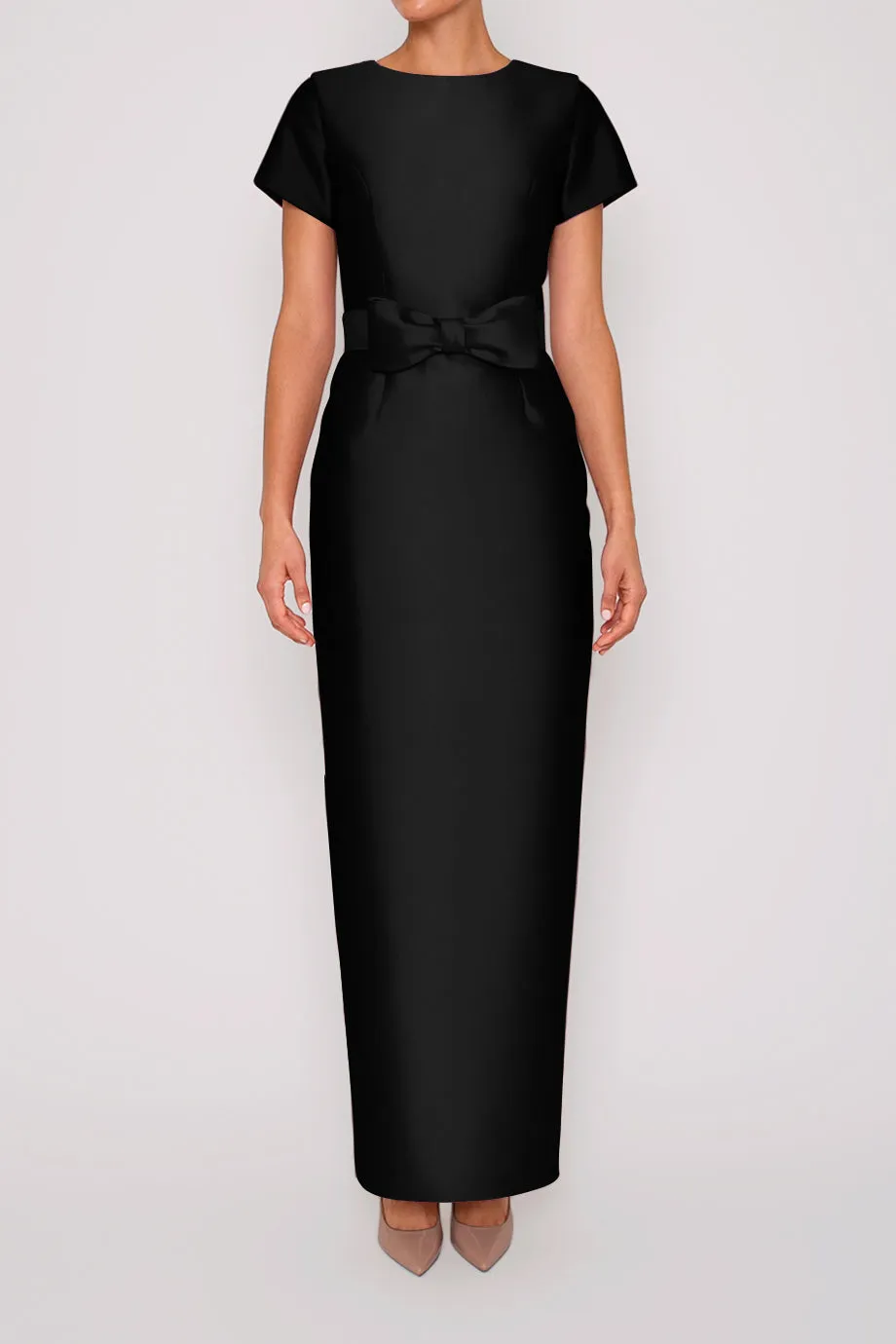 Bella Silk and Wool Column Gown