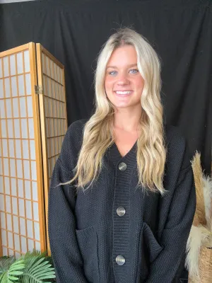 Black Knit Cardigan