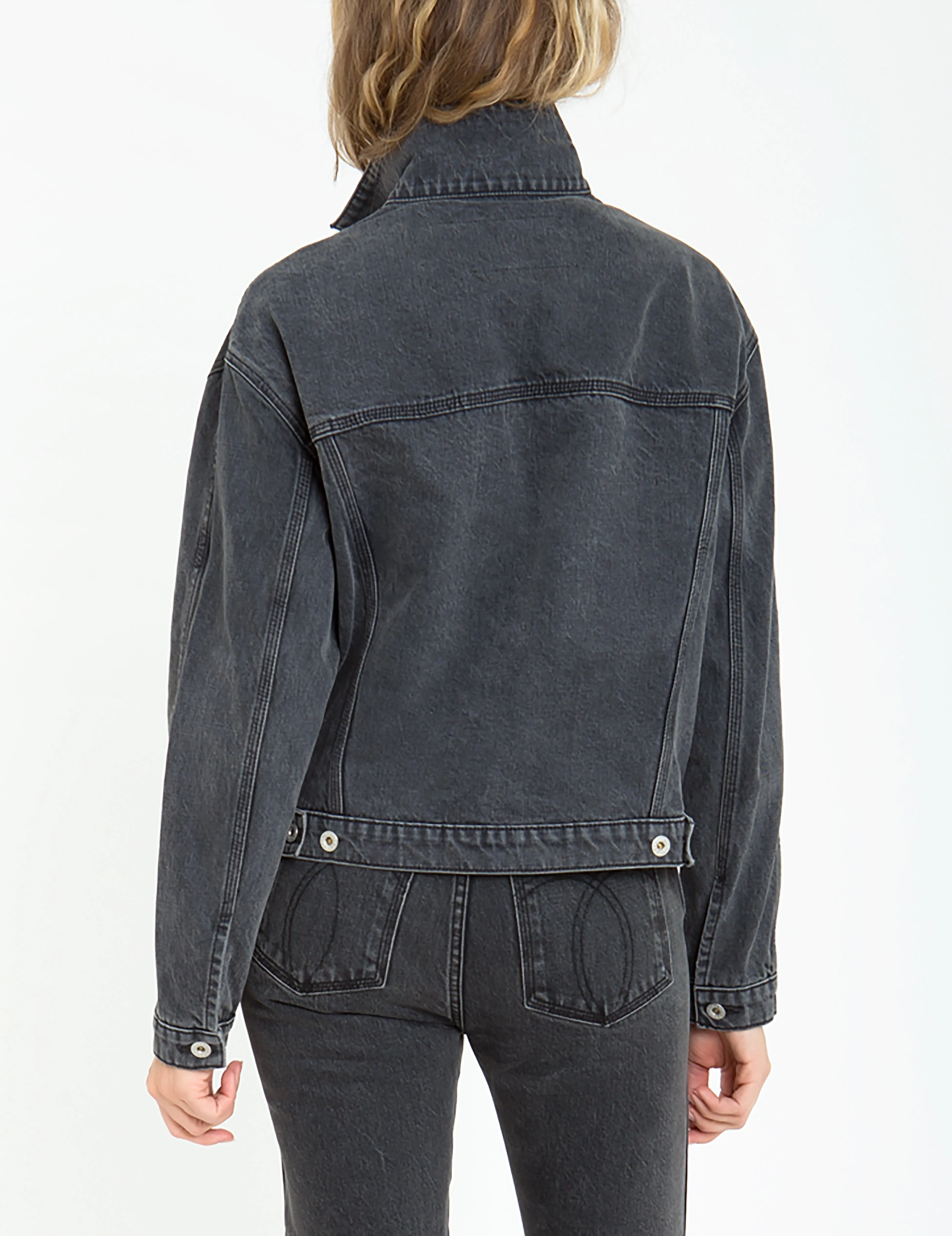 Black Reflective 3M Logo Cropped Jacket