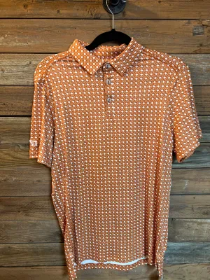 Burlebo Performance Polo - Texas Orange and White