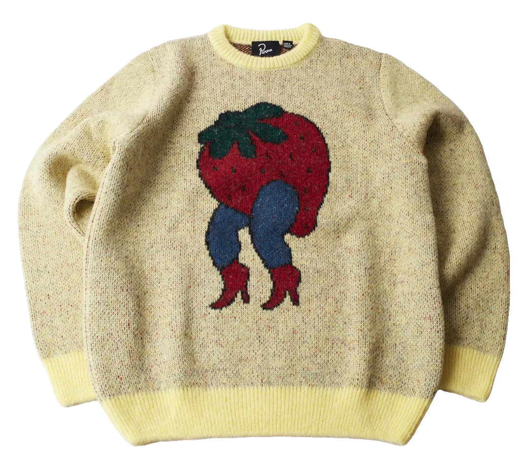 by Parra Stupid Strawberry Knitted Pullover