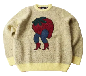 by Parra Stupid Strawberry Knitted Pullover