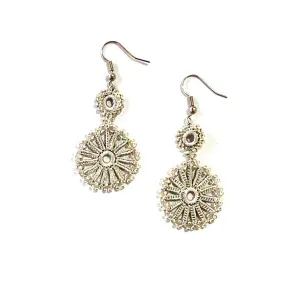 Chain of Circles Earrings - Silver