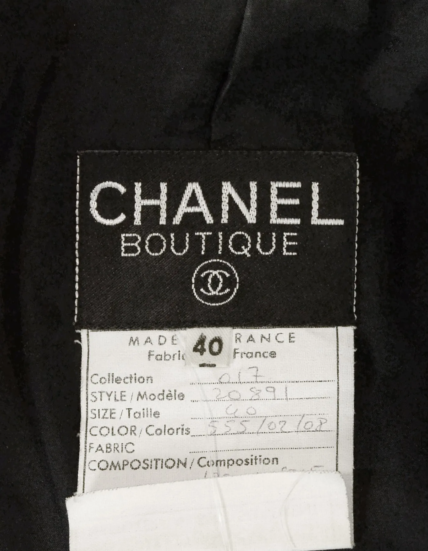 Chanel Pink Silk with Black Velvet Trim Jacket sz 40