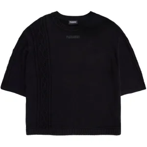 Charlie Mock Neck Knit Shirt (Black)