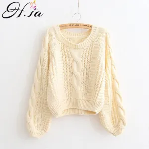 Chic Candy Twist Color Short Sweater