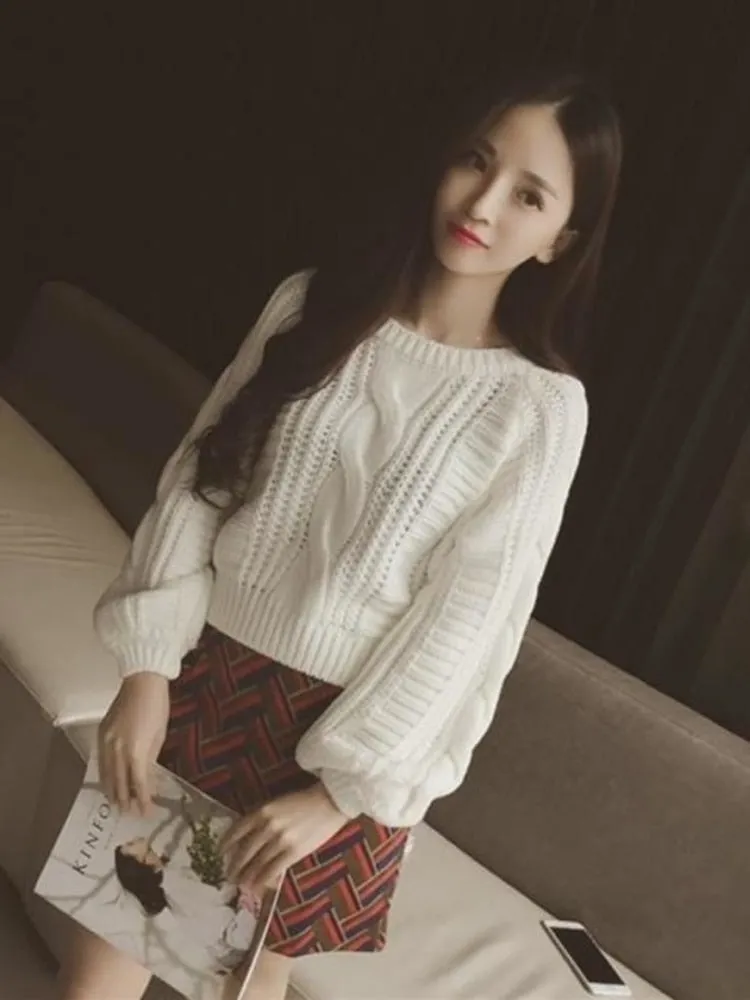 Chic Candy Twist Color Short Sweater