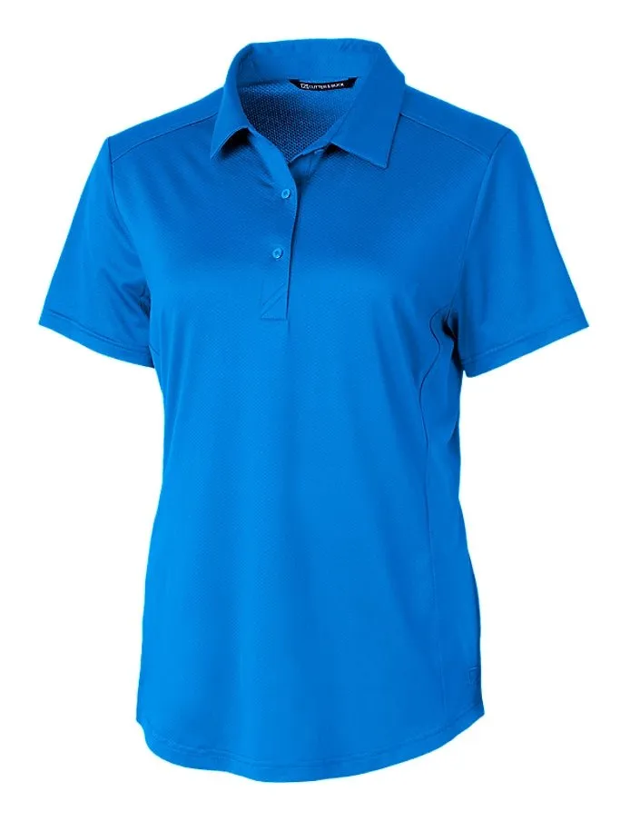Cutter & Buck Womens Prospect Textured Stretch Short Sleeve Polo