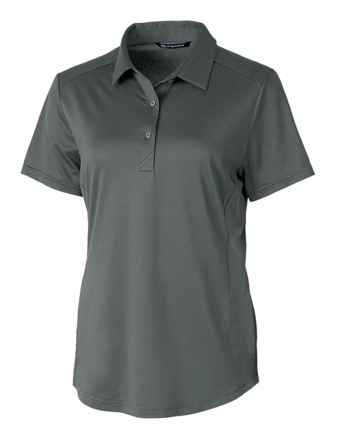 Cutter & Buck Womens Prospect Textured Stretch Short Sleeve Polo