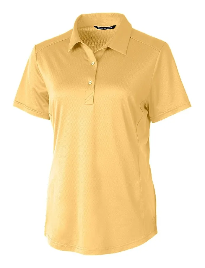 Cutter & Buck Womens Prospect Textured Stretch Short Sleeve Polo