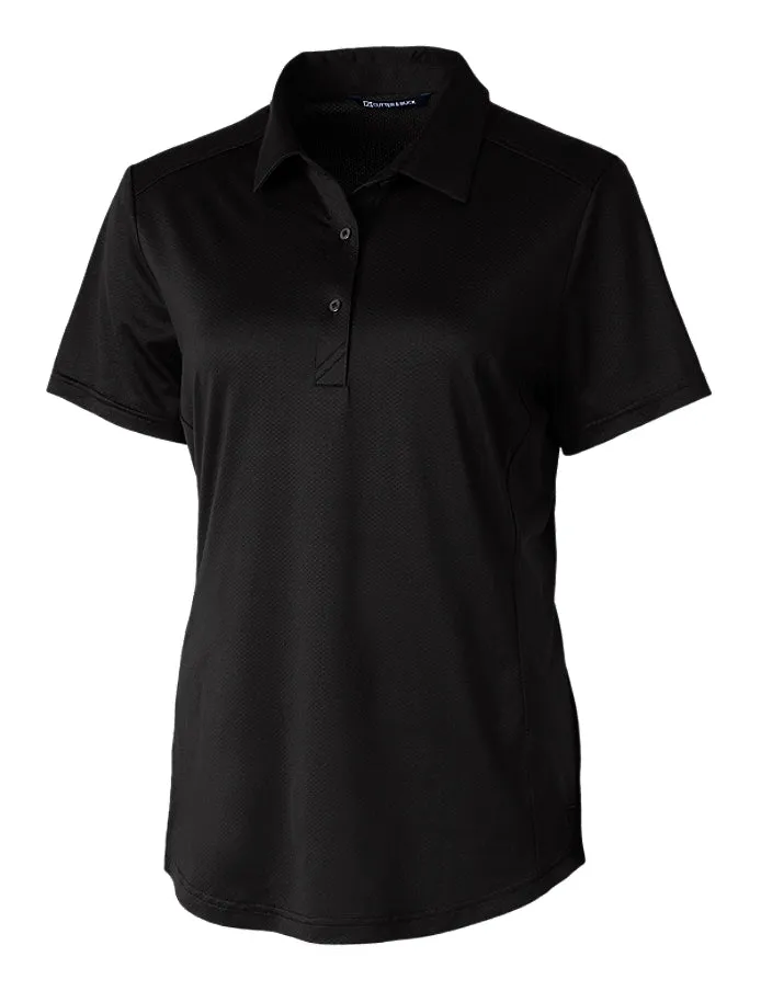 Cutter & Buck Womens Prospect Textured Stretch Short Sleeve Polo