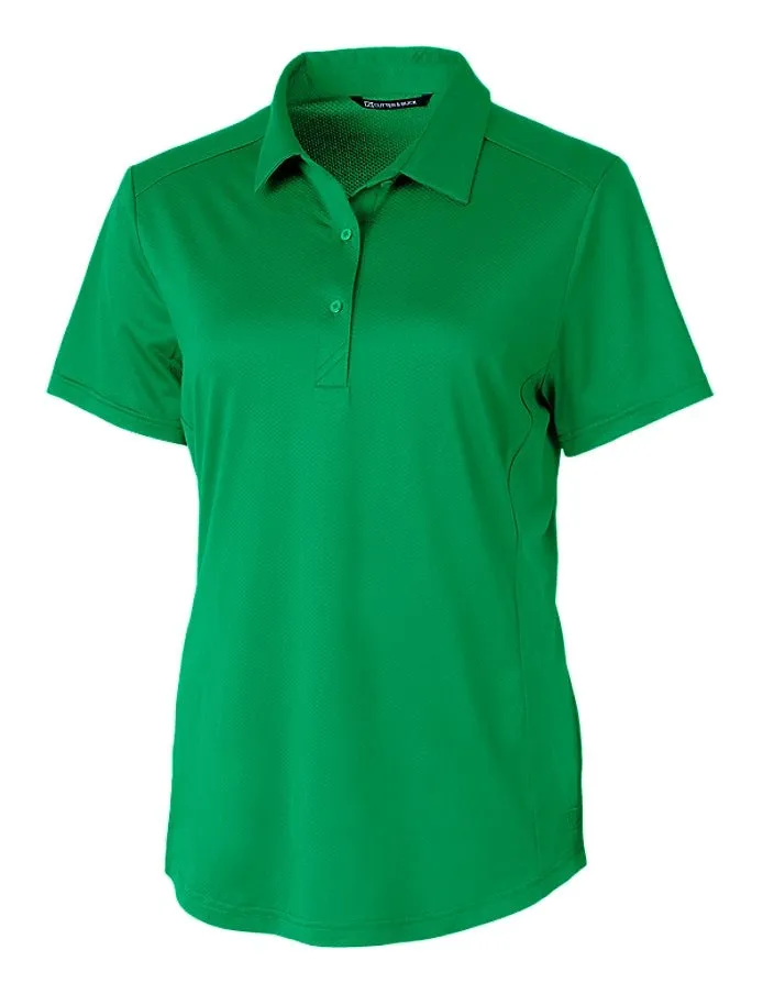 Cutter & Buck Womens Prospect Textured Stretch Short Sleeve Polo