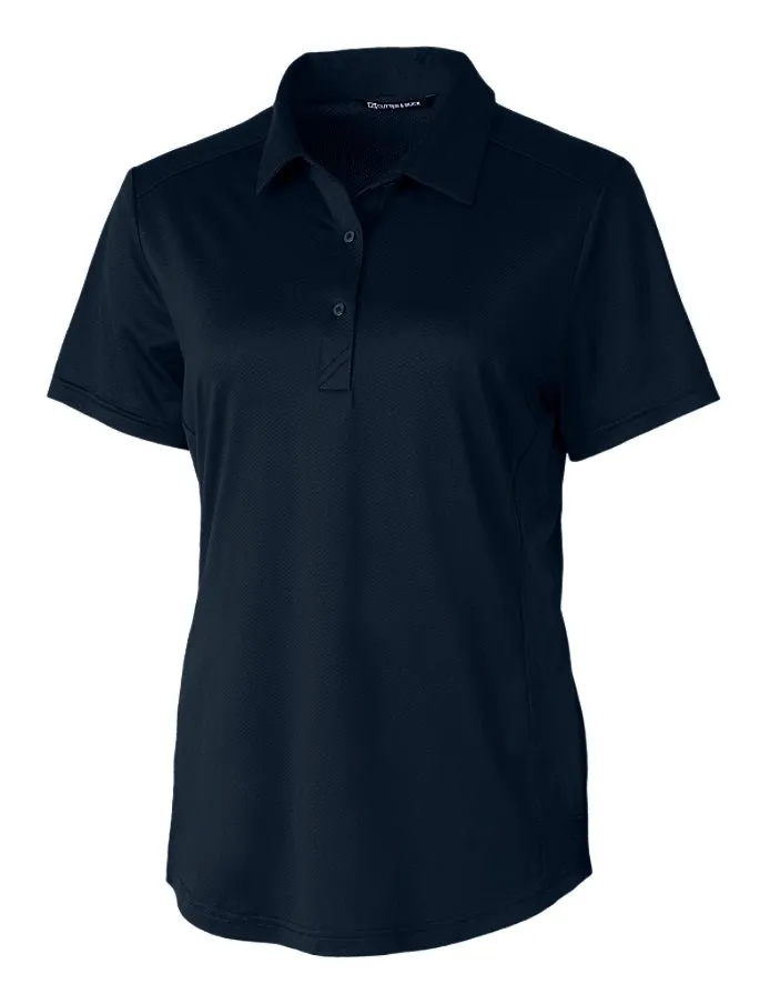 Cutter & Buck Womens Prospect Textured Stretch Short Sleeve Polo