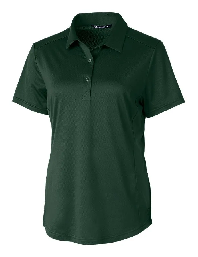 Cutter & Buck Womens Prospect Textured Stretch Short Sleeve Polo