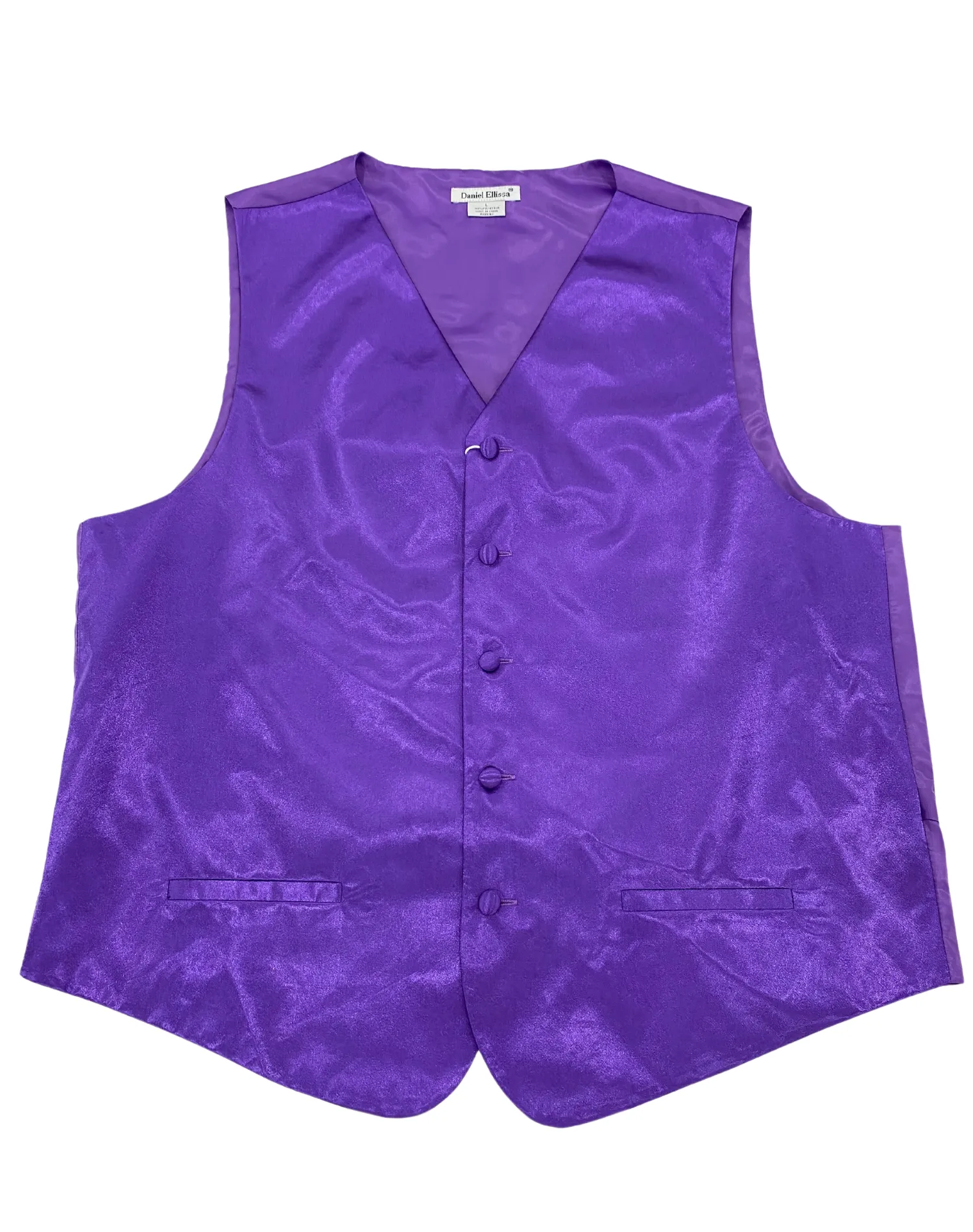 Daniel Elissa Satin Regular Fit Vest - Purple