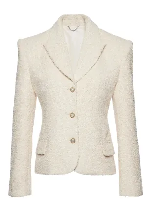 Fitted Boucle Blazer | Beige