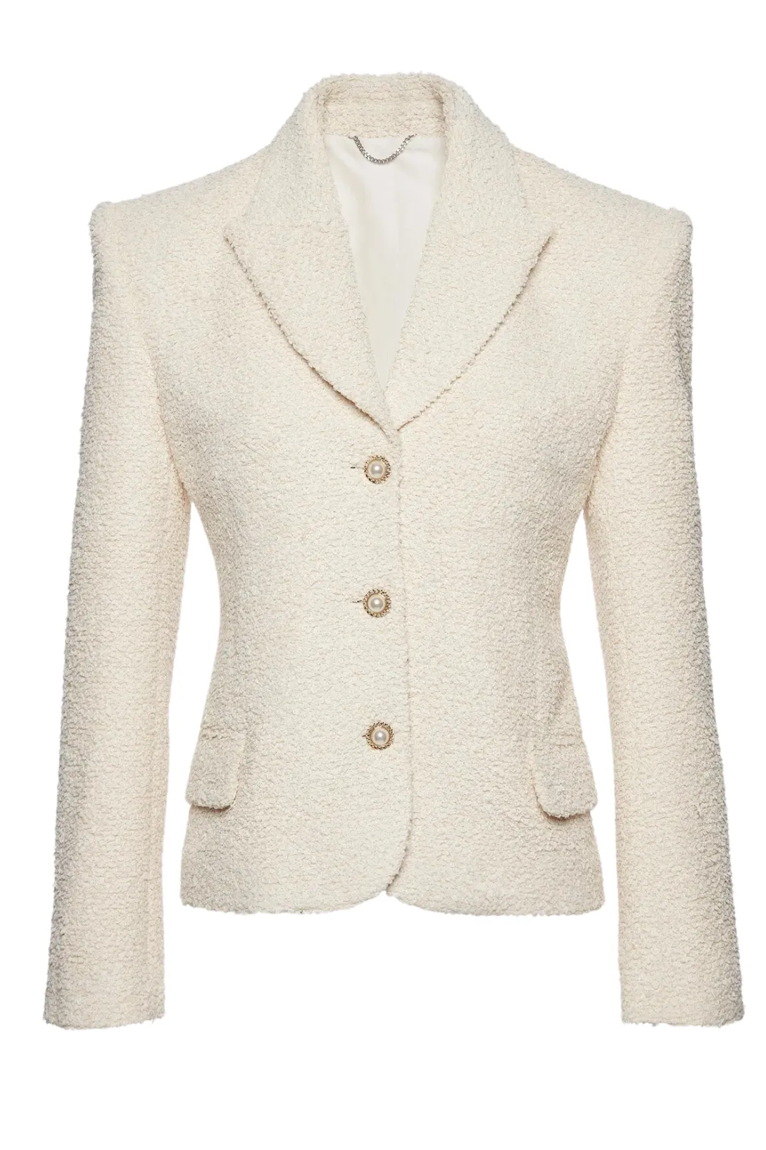 Fitted Boucle Blazer | Beige