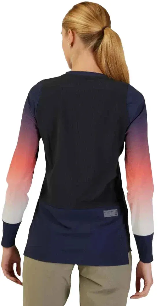 Fox WOMENS DEFEND THERMAL JERSEY LUNAR - Black