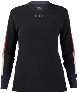 Fox WOMENS DEFEND THERMAL JERSEY LUNAR - Black