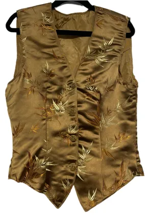 Gold Floral Vest