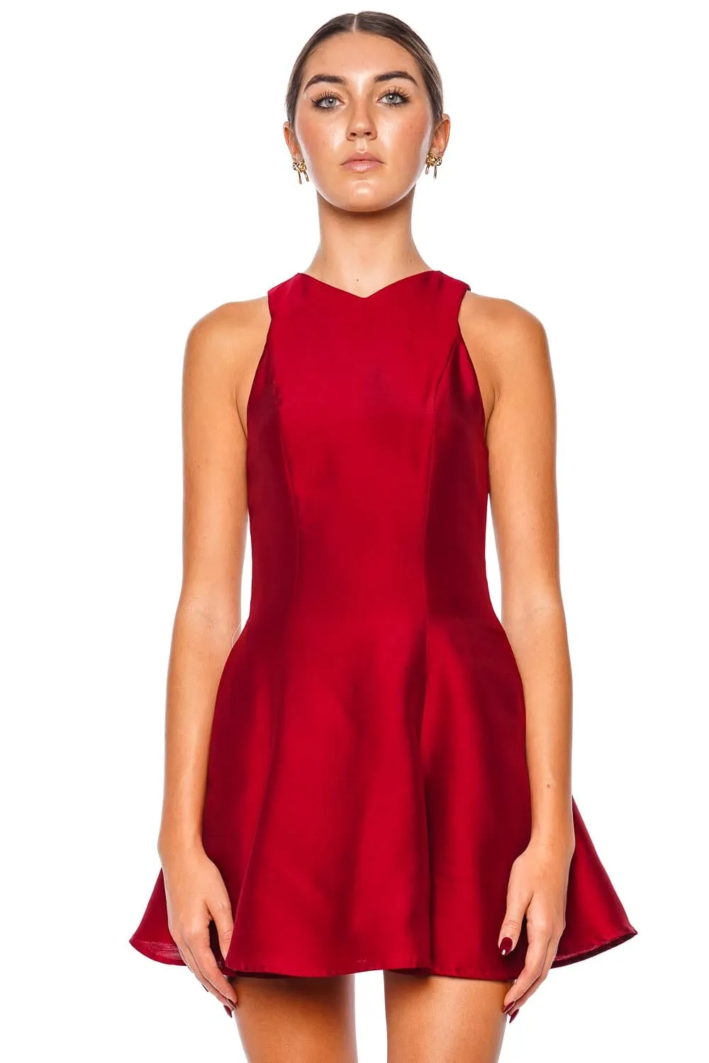 Heike Sleeveless Rouge Mini Dress