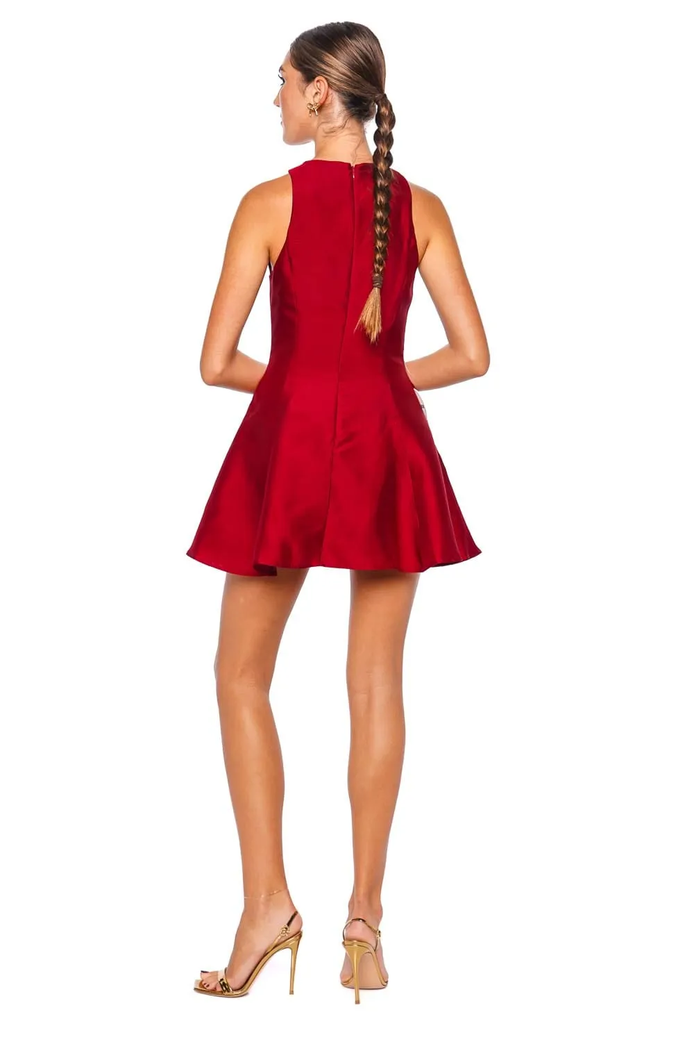 Heike Sleeveless Rouge Mini Dress