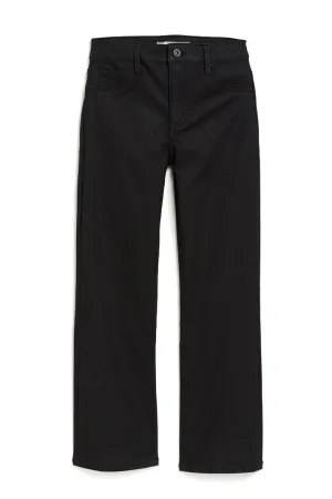 High Rise Coated Cropped Flare denim by Tractr