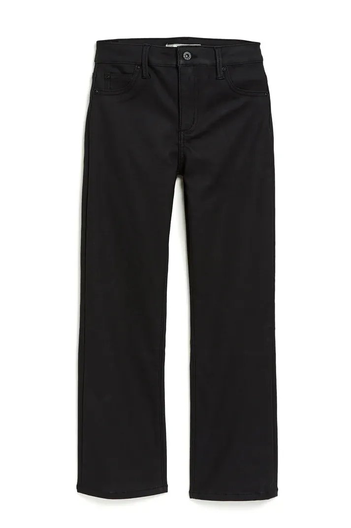 High Rise Coated Cropped Flare denim by Tractr